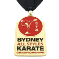 Metal personalizado al por mayor premios medalla de copas del mundo de karate de oro